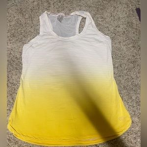 Women’s CALIA by Carrie Underwood striped ombré yellow racer back tank top